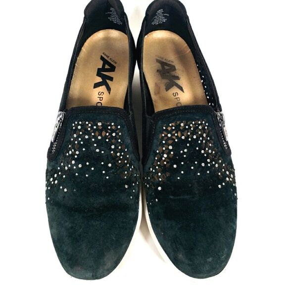 Anne Klein Sport Leather Studded Loafers Size 8.5 - Picture 3 of 9